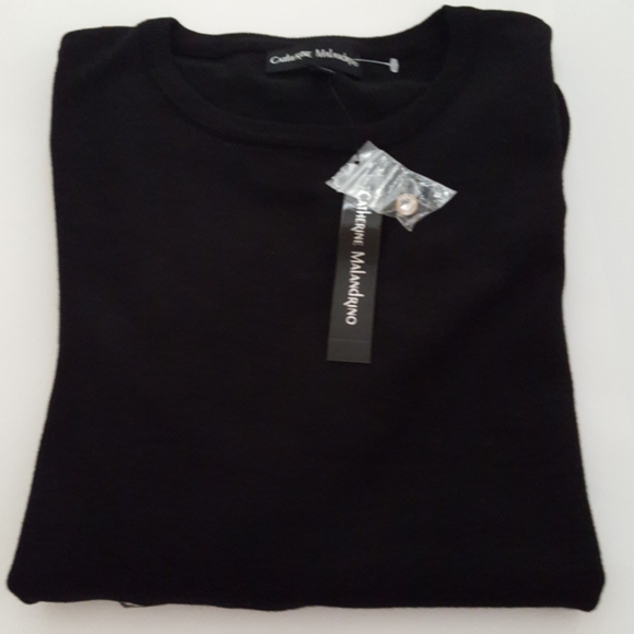 Catherine Malandrino Rhinestone Button Sleeve Detailed Sweater NWT - Picture 13 of 14